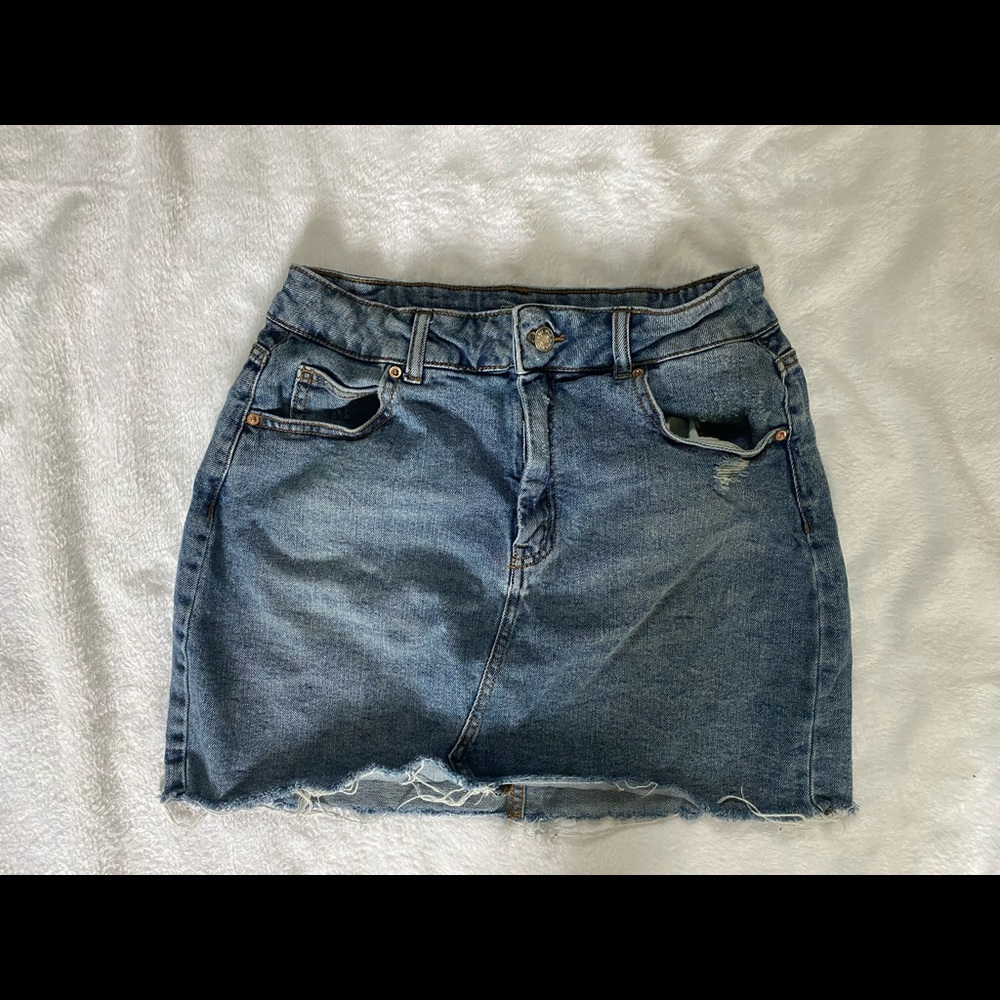 Jean mini skirt